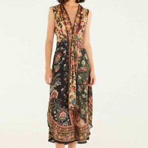FARM Rio Mixed Winter Garden Lenzing™ Ecovero™ Viscose Sleeveless Maxi Dress